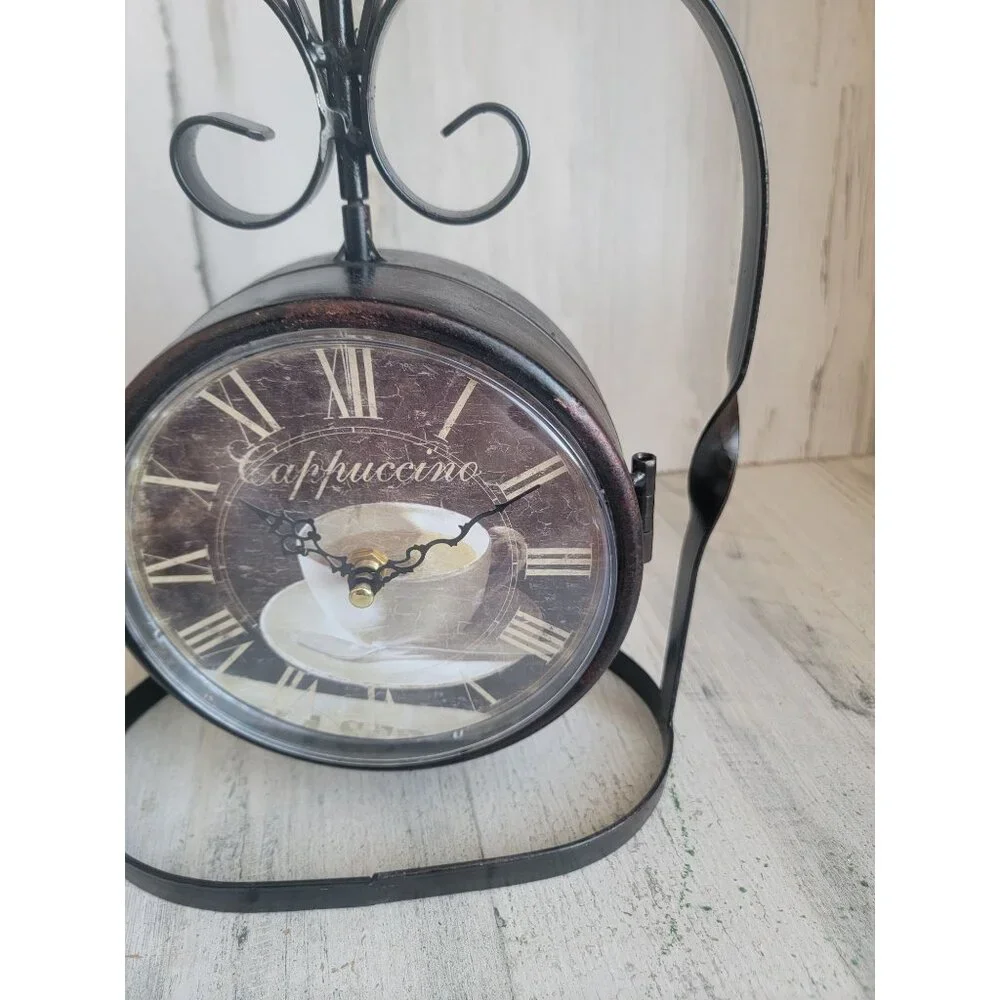 Pier 1‎ clock Rustic expresso cappuccino home decor